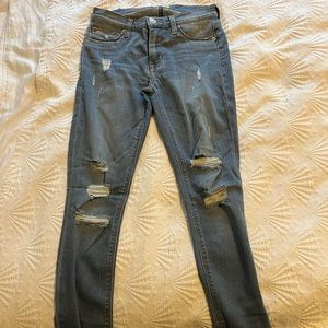 Hudson Skinny Jeans with Rips